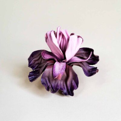 Lederblume IRIS für L'ANTOFOLIE Handtaschen, Frontansicht