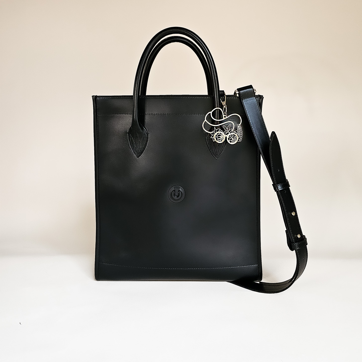 Tote-Bag aus Leder ohne Blume