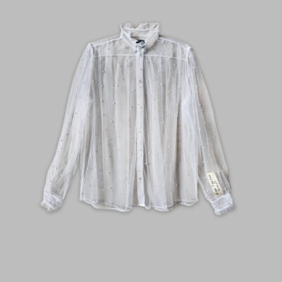 Hemd aus Tüll mit Perlenstickerei